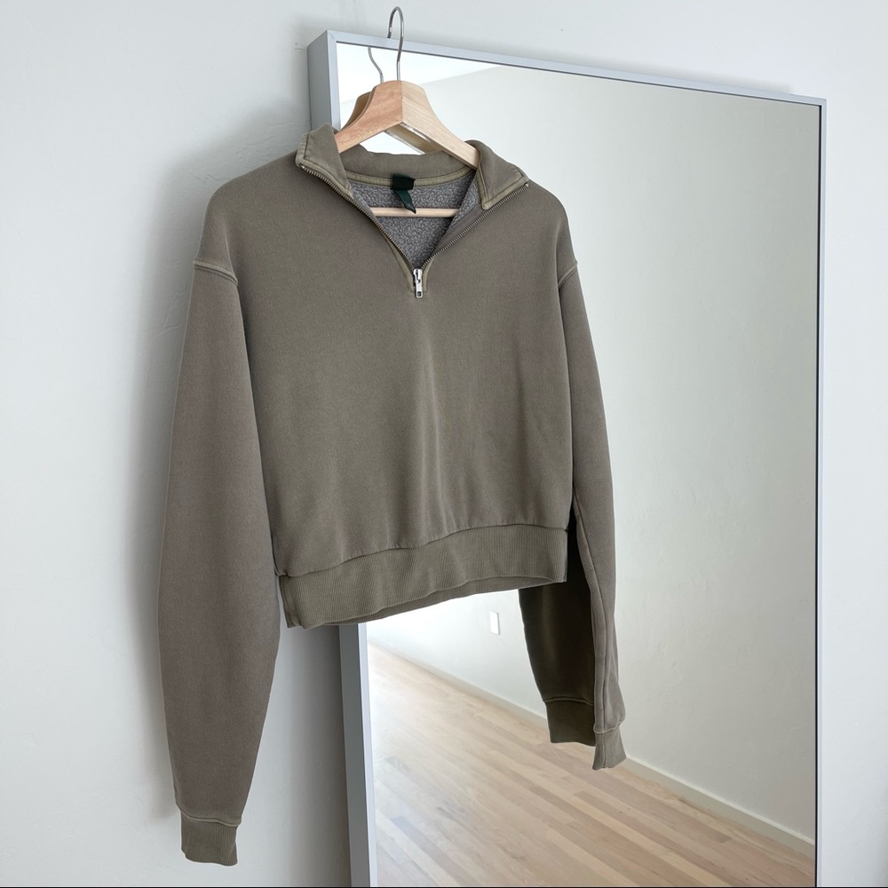 Wild Fable Women’s Army Green Half Zip Pullover